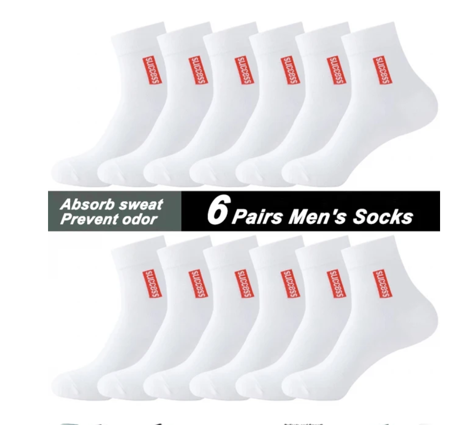 Men's Socks  38-45 Size Pack of 6. (Imported)