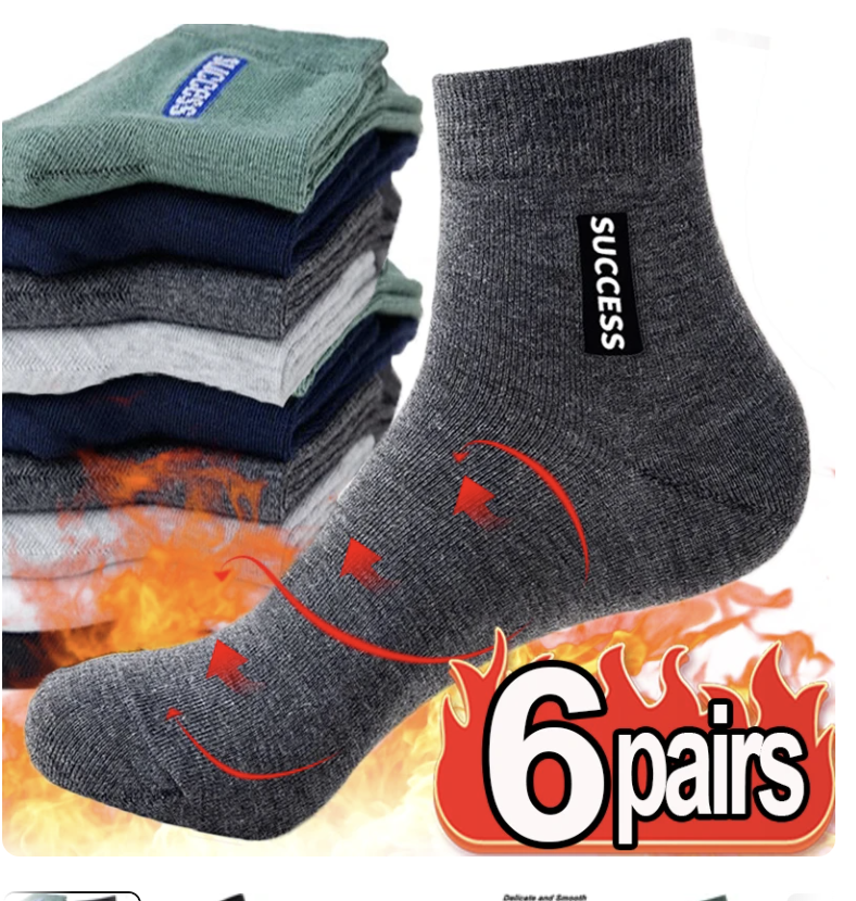 Men's Socks  38-45 Size Pack of 6. (Imported)